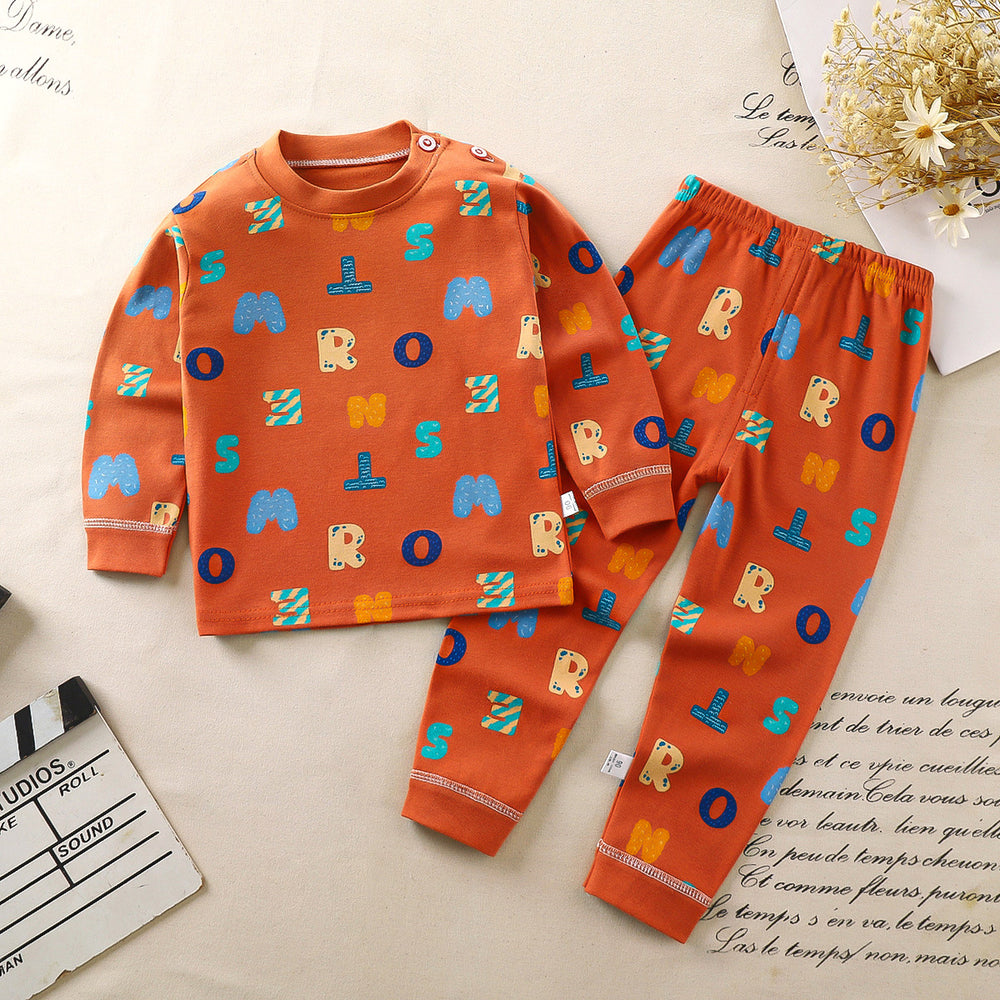 Kids' cotton pajama set - girls' & boys' thermal underwear - wholesale children's home wear