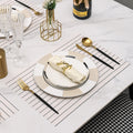Nordic light luxury western dinnerware set - model room display, modern home dinner plates, minimalist western dinner plates, high-end plating