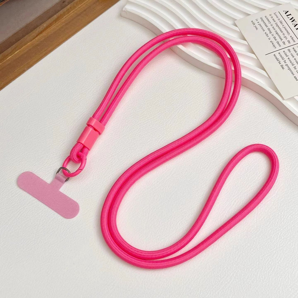Adjustable buckle pure color mobile phone lanyard cross-body halter dual-purpose nylon rope woven strong and durable anti-lost anti-fall