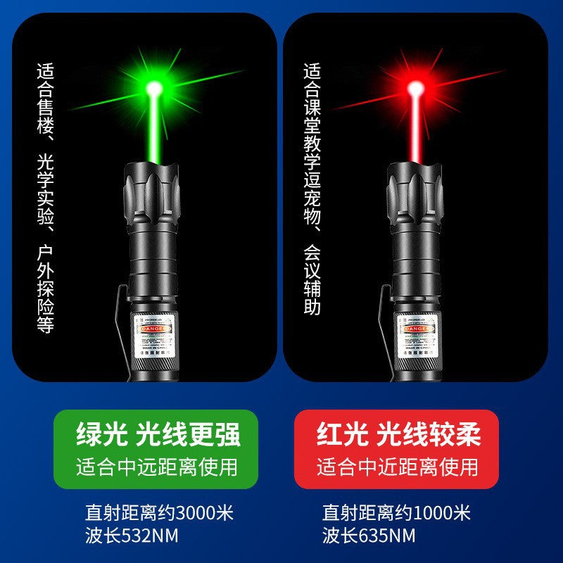 Cross-border long-distance charging laser strong light flashlight infrared sales sand table coach pointer Gypsy laser light