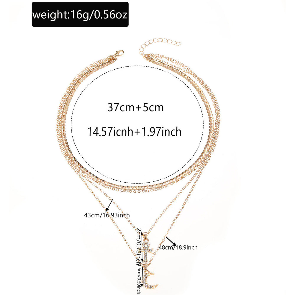 Sweater chain long wholesale european and american cross-border jewelry easter cross pendant personalized moon multi-layer clavicle chain