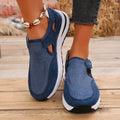 plus size  casualflats women's spring & fall new arrivalthick sole fly woven breathable velcro casual mesh shoes
