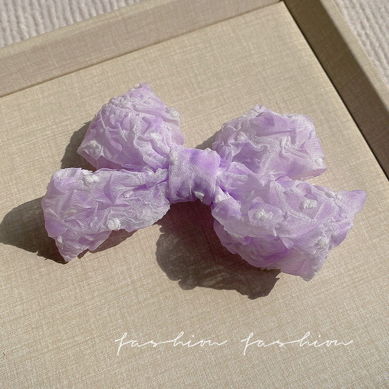 Spring/summer new arrival: ethereal mesh bow hair clip - sweet & girly, perfect for taming flyaways & bangs. versatile alligator clip, trending hair accessory