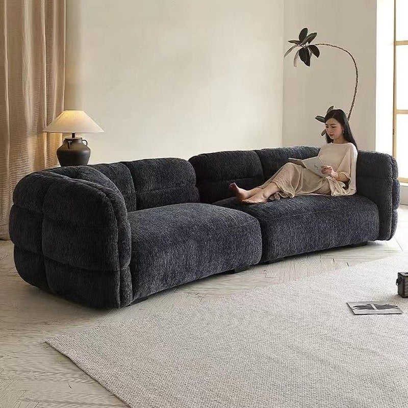 Foshan chenille fabric sofa furniture wholesale sectional sofa living room furniture curved irregular sofa customization