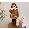 Girlwinterfleece outwearkids baby fur new arrivaltops style thickenedheattech lamb all-in-one winter clothing