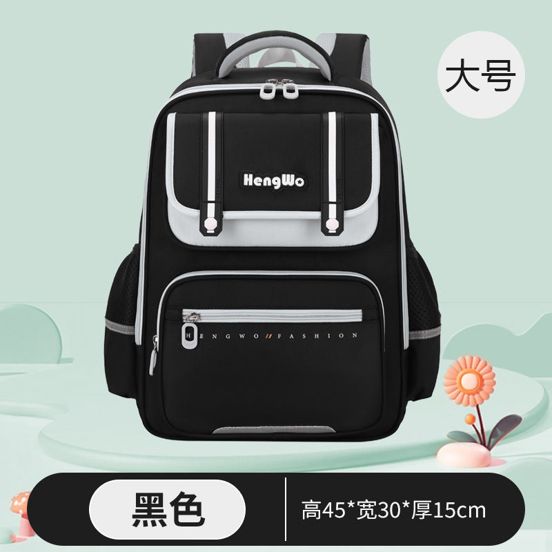 Kids' backpack - ultra-lightweight, pressure-reducing, spine-supporting, lightweight backpack for grades 1-6, korean style, boys and girls, anti-hunchback design
