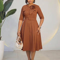 D3377 cross-border african trade  summer new arrival: elegant and slim-fitting five-sleeve foreign trade dress