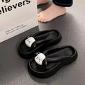 Thick sole flip flops cute slippers for women outwearsummer2023new arrivalpopular home stepping on shit feeling beach slippers wholesale
