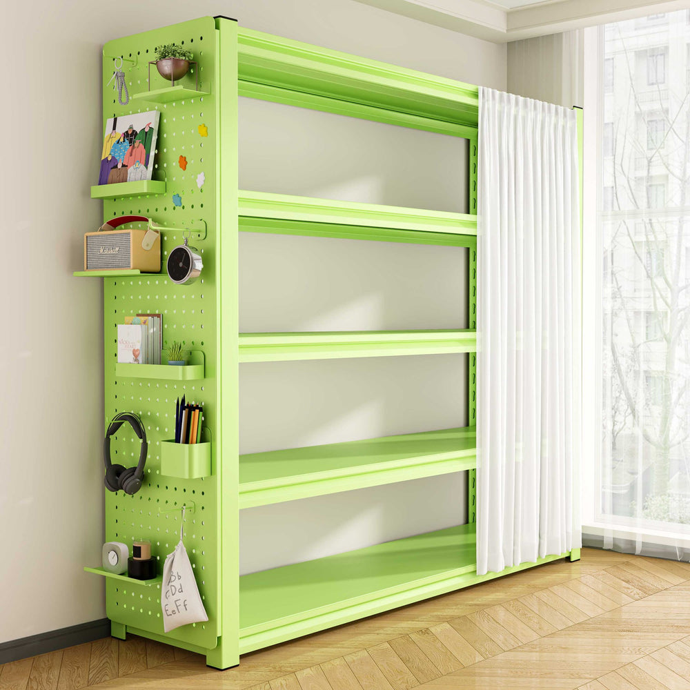 Household steel storage rack, floor-standing multi-tier organizer, living room bookshelf, utility room storage rack, supermarket storage shelf