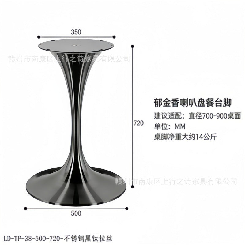 Tulip stainless steel hardware bedside table hotel b&b engineering horn feet light luxury living room corner table factory wholesale