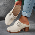 Plus sizecasualexportretrothick sole half slippers for women 2026springoutwearplus sizelazy slip-on slippers