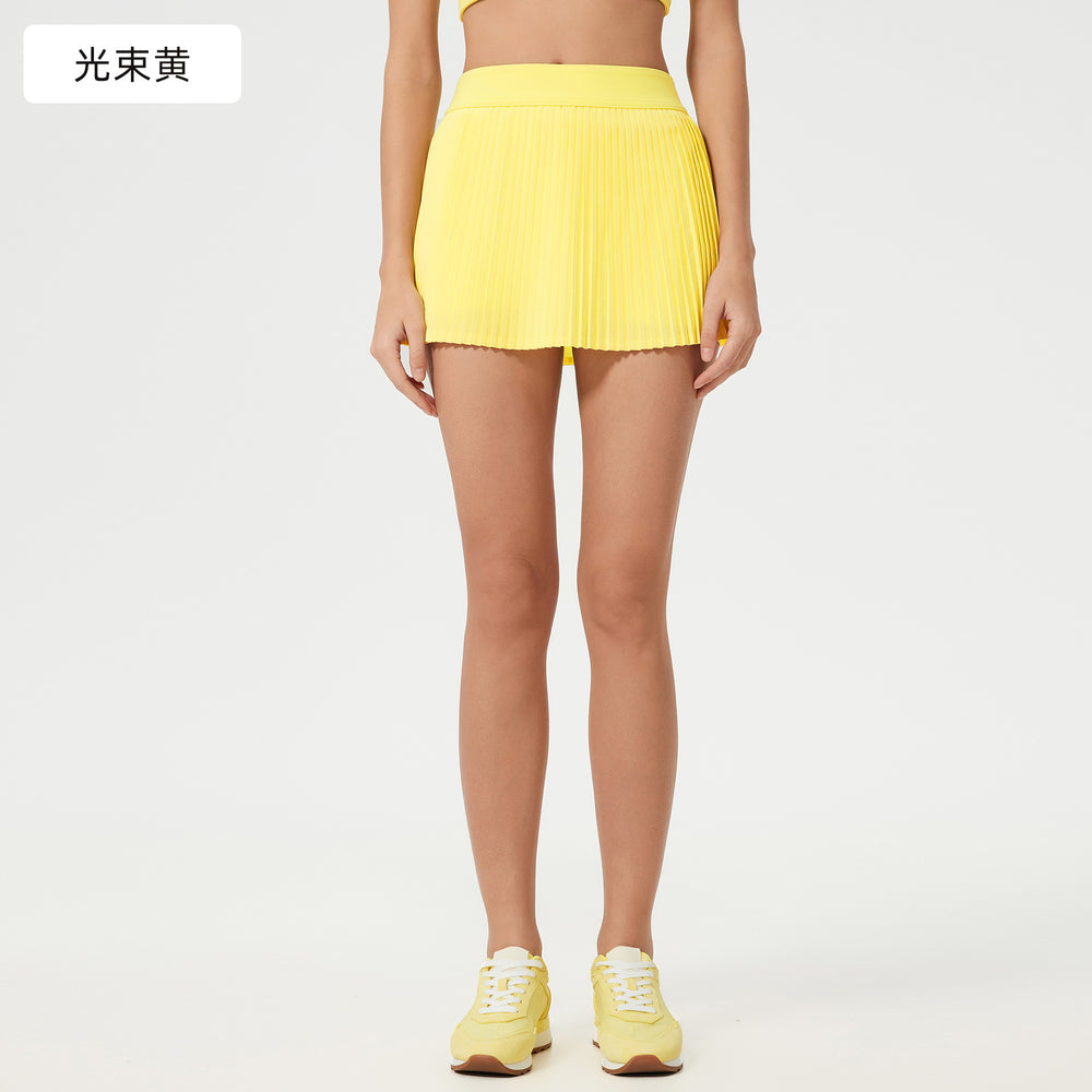 Polo collar sports bra women's quick-dry breathable fitness tennis pleated skirt professional training yoga outfit set