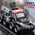 Kids' large-sized toy police car, alloy off-road vehicle, realistic model car, armored swat car, new cross-border product for boys