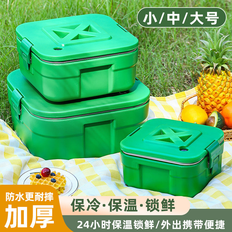 Outdoor large-capacity multi-purpose incubator, pressure-resistant design, dual-purpose fresh-keeping box for cooling and heating, camping, portable car refrigerator