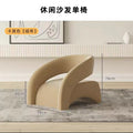 Cream style single sofa accessible luxury living room casual single chair clothing store beauty salon reception sofa one table and two chairs