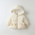 Girls' cotton-padded jacket, autumn/winter  new style, chic baby outerwear, princess fashion, thickened, extra-long sleeves, winter top