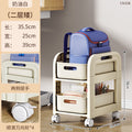 School bag storage rack, movable trolley, book storage rack, for home, multi-layer student bag storage under the table, pulley cabinet