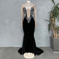 supply elastic flannel hot diamond rhinestone tassel sexy silmcustom performance costume evening dress