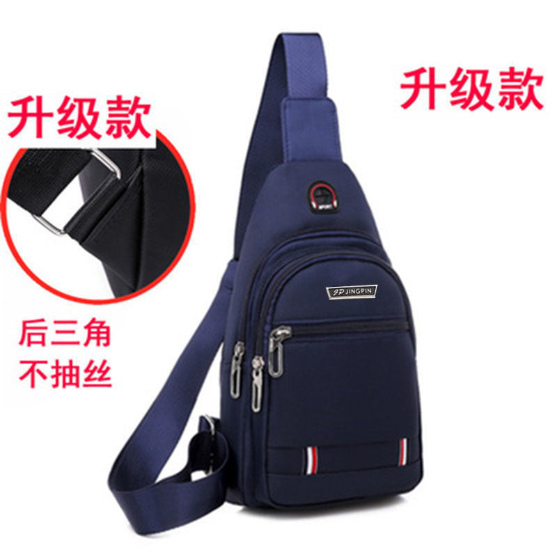 Cross-border men's new casual Korean version waterproof Oxford cloth shoulder bag business breast bag messenger bag chest backpack