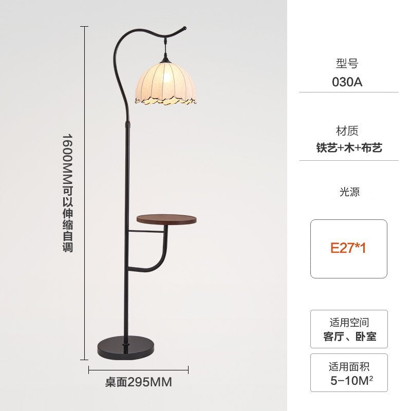 American retro floor lamp - bedside lamp for bedroom, decorative accent for living room sofa, multifunctional standing floor lamp for hotel rooms
