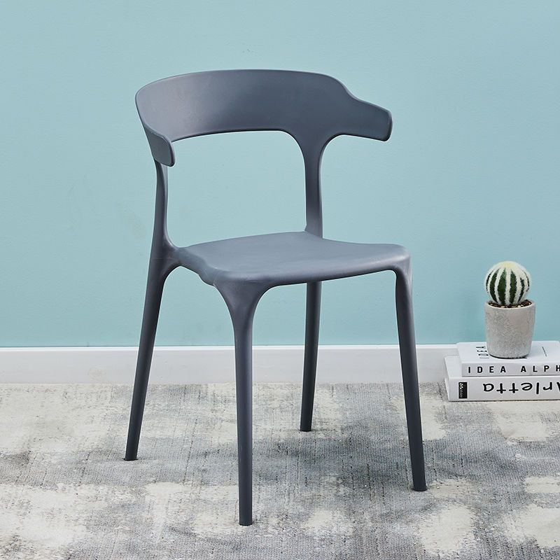 Plastic horn chair dining table backrest stool backrest chair for homescandinavian dining chair adult thickenedthickened durable