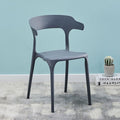 Plastic horn chair dining table backrest stool backrest chair for homescandinavian dining chair adult thickenedthickened durable