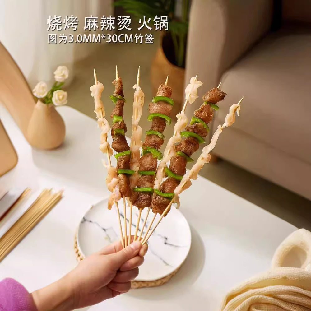 Wholesale bbq snacks bamboo skewers disposable mutton skewers skewers oden candied haws fruit skewers large skewers