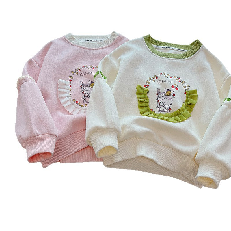 Girls' sweatshirt autumn collection : stylish princess-style kids' fashion tops, autumn baby clothes, and layering basics
