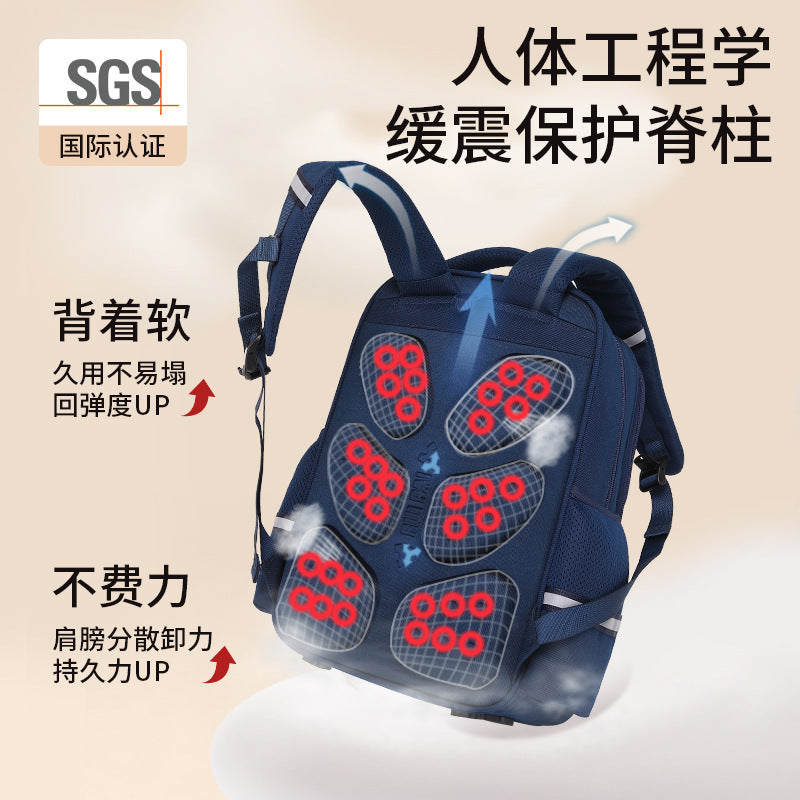 Primary school schoolbags for boys in grades 3 to 6, spine care and burden reduction, schoolbags for large-capacity children and girls, backpacks wholesale