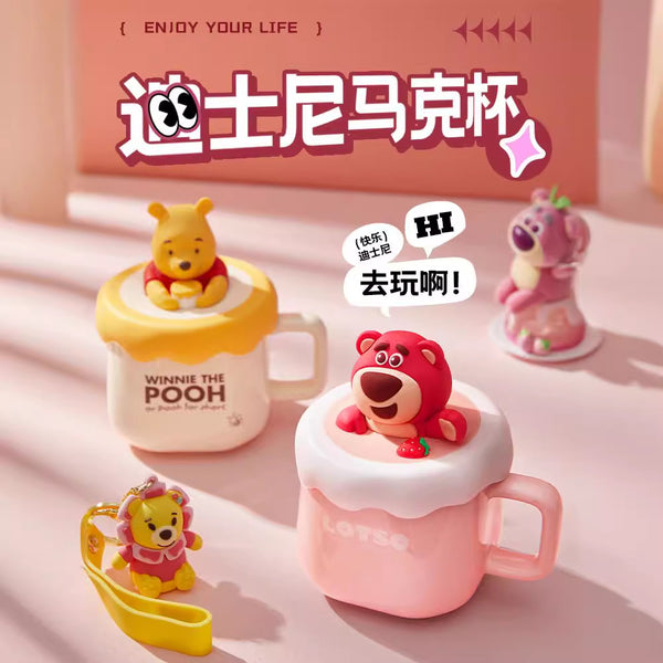 Ceramic cup gift box mug with lid with spoon coffee cup holiday gift box cartoon cup cute water cup