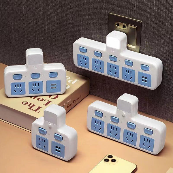 Household one turn porous wireless socket, intelligent multi-switch switch socket usb socket multi-function plug-in board power strip