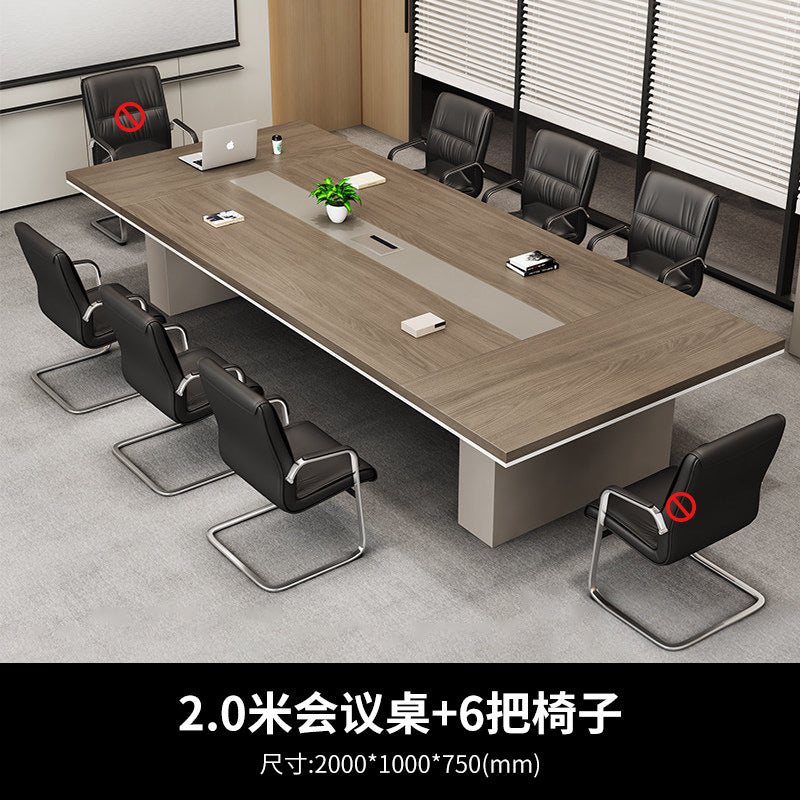 Saint-li conference table - long table for medium to large conference rooms - modern minimalist panel design - 6/8/12 person conference table and chairs
