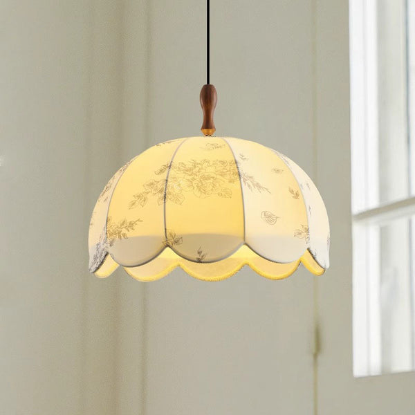 Medieval restaurant chandelier American retro master bedroom light, Japanese-style wabi-sabi wind B & B high-end fabric chandelier