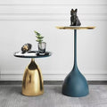 Scandinaviancasual side table small apartment iron small round table cream style for home small coffee table bedside small bedside table no