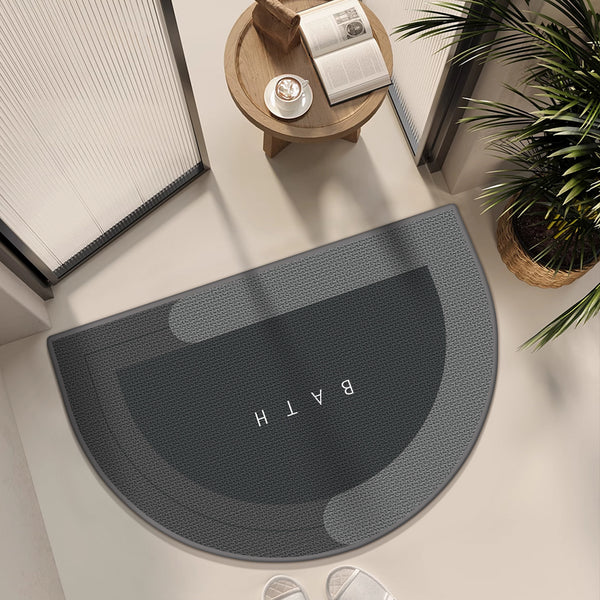Premium imitation linen woven bathroom floor mat, toilet door carpet, quick-drying, dirt-resistant toilet non-slip foot mat
