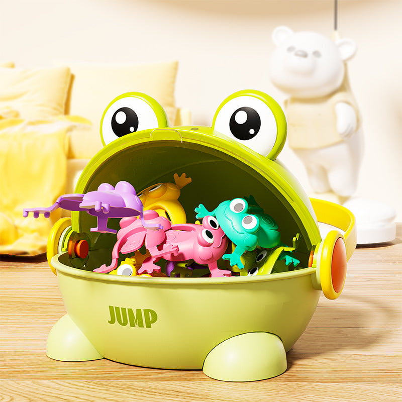 Tiktok hot new kids' bouncing frog toy - press-and-jump educational toy for children, perfect for parent-child interaction