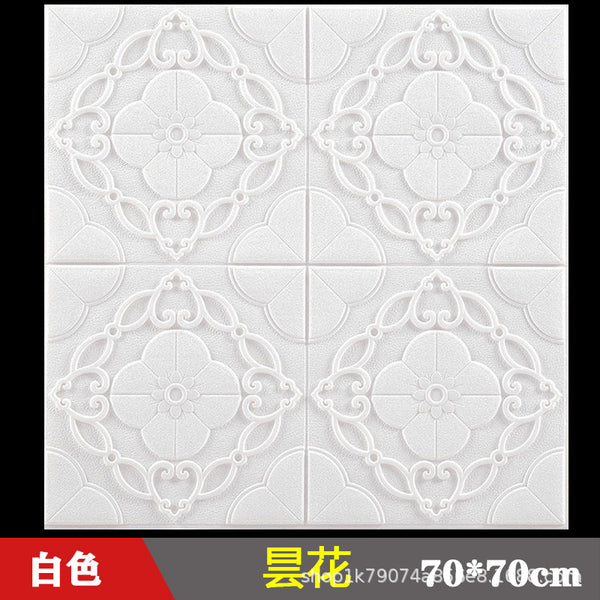 Thickened waterproof, moisture-proof and oil-proof sticker Self-adhesive wall sticker 3D three-dimensional imitation tile wall TV background wall decoration