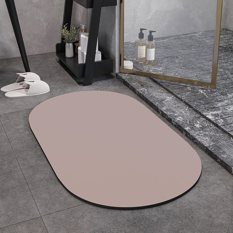 Solid color diatom mud floor mat bathroom quick-drying absorbent mat household upholstered mat bathroom square simple non-slip foot mat
