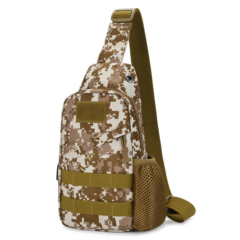 One shoulder messenger bag camouflage casual men's breast bag multi-functional trendy brand oblique backpack small bag trendy messenger bag men's bag