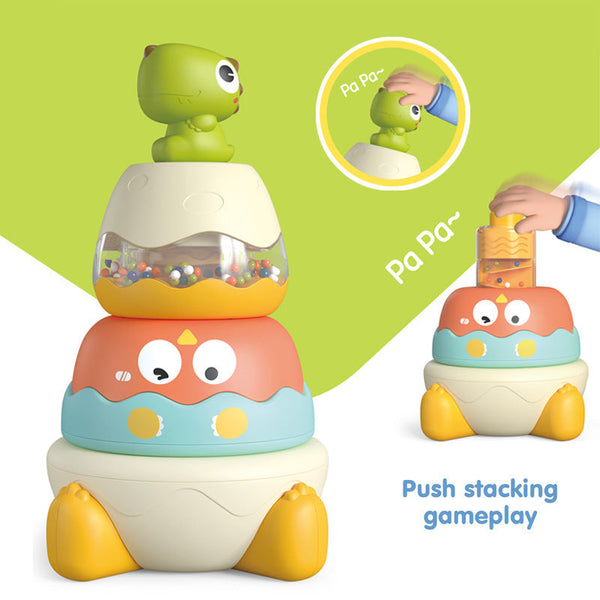 Cross-border  baby rattle twisting sound and light 0-3 gnawing soothing toothpaste newborn rattle toy