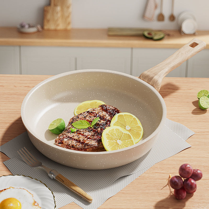 Medical stone pan non-stick pan for home cooking steak frying pan small omelette pan induction cooker neutral