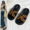 Women's summer sandals & slippers - new thick-soled leopard print h-strap comfortable non-slip foreign trade flip-flops