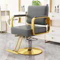 Dark gray leather [electroplated gold disc]