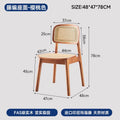Casual modern rubber wood high bar stool wabi-sabi style rattan bar chair for home island chair other cloth dining chair