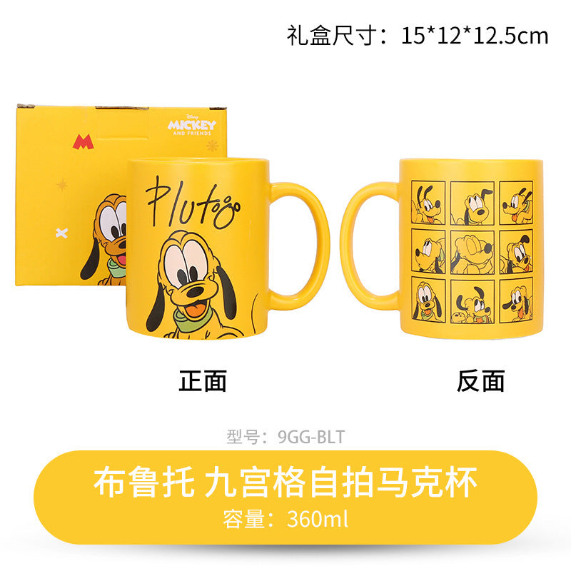 Ceramic cup gift box mug with lid with spoon coffee cup holiday gift box cartoon cup cute water cup