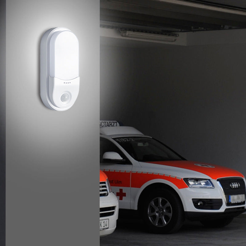 Emergency wall lamp LED human body induction wall lamp, outdoor indoor corridor intelligent energy-saving lighting wall lamp