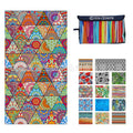 Factory wholesale full-page printed sand-free beach towel, soft, absorbent, quick-drying, mesh bag packaging, advertising cheerleading bath towel