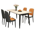 Rock slab dining table and chair combination dining table for home small apartmentaccessible luxury living room dining table rectangular modern marble casual