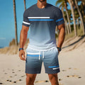men's short-sleeve and shorts set, casual sportswear set, 3d printed cross-border hot seller, dropshipping available