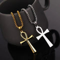 European and american minimalist unisex metal cross pendant necklace - stylish and versatile statement jewelry